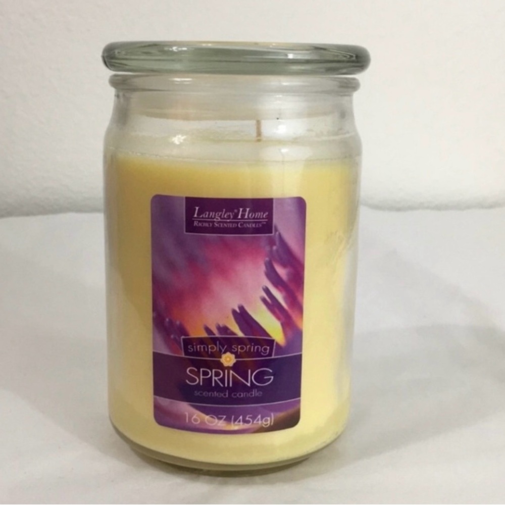 3/$25 NWT New Langley Home Simply Spring 16 oz Candle Farmhouse Shabby Chic